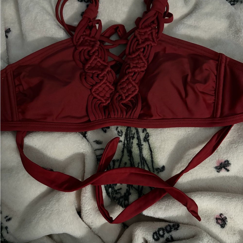 Xhilaration Red Bikini Top